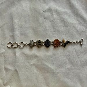 Sterling Silver Fossil Link Bracelet